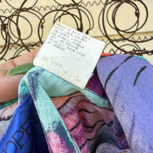 Vintage 90s Girls Roper Western Cowgirl Shirt Bold Brush Stroke Feather Size 14 - Picture 5 of 9